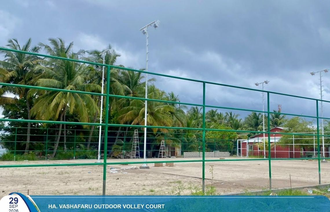ވަށަފަރު އައުޓްޑޯ ވޮލީ ކޯޓުގައި ކުރިއަށްދަނީ ކޮންކްރީޓް މަސައްކަތްތައް: އެމްޓީސީސީ