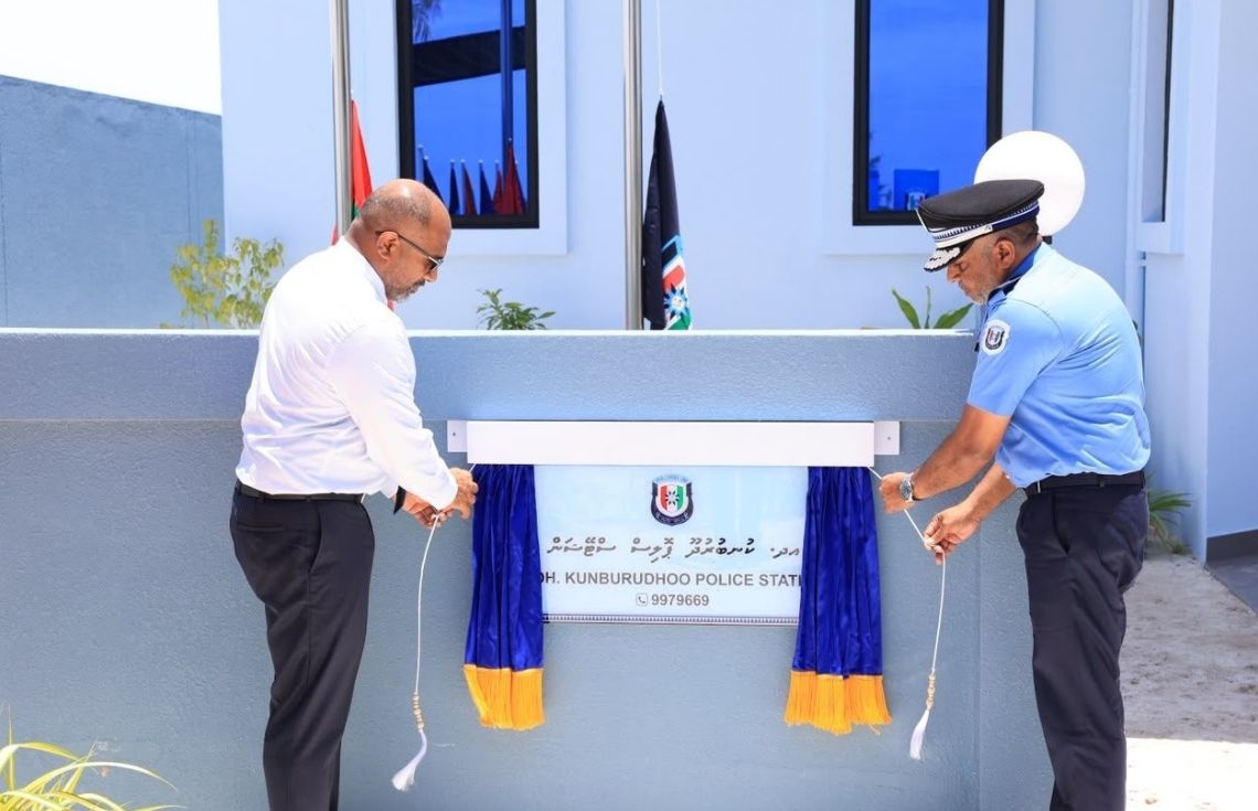 ކުނބުރުދޫގައި އަލަށް އިމާރާތްކުރި ފުލުހުންގެ މަރުކަޒު ހުޅުވައިފި