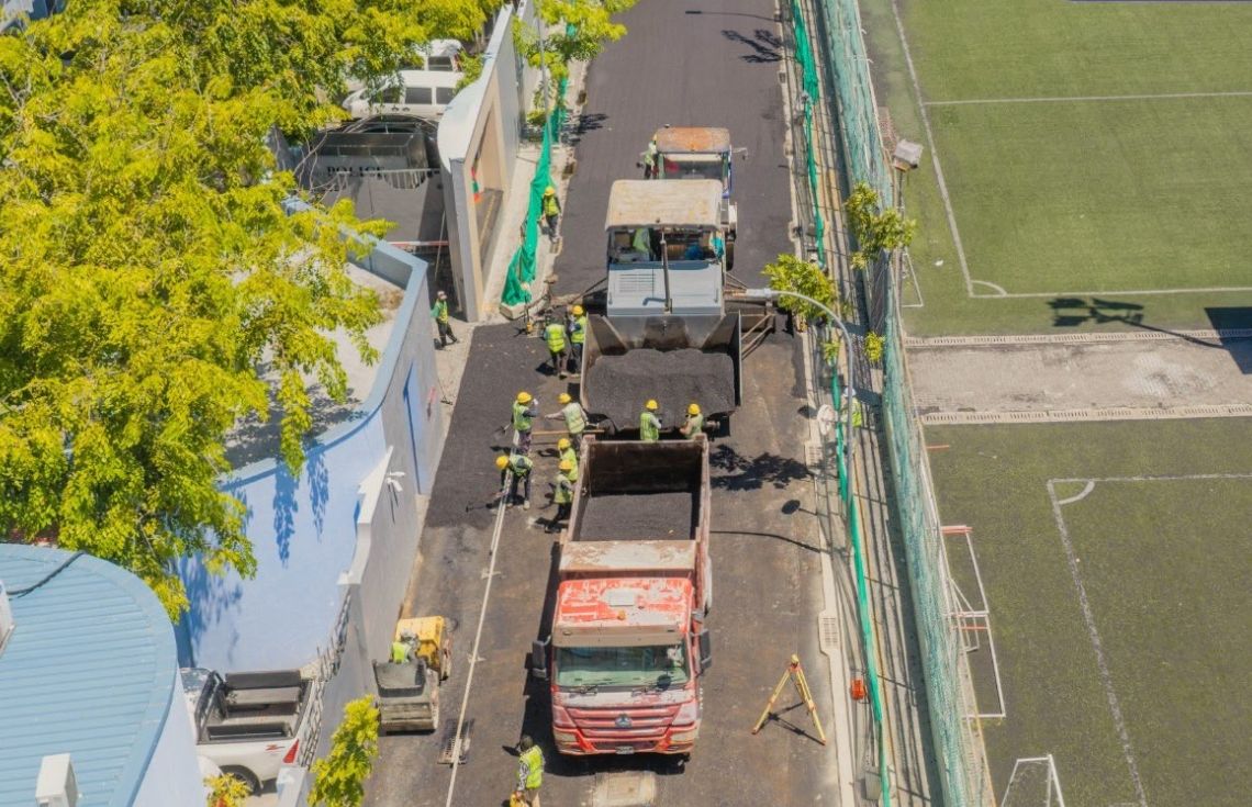 އަމީނީ މަގު ސެގްމަންޓް 3 ގައި ތާރު އަޅަން ފަށައިފި