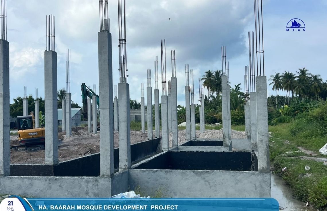 ބާރަށުގައި އިމާރާތްކުރާ 500 މީހުންގެ މިސްކިތުގެ މަސައްކަތް ކުރިއަށްދަނީ